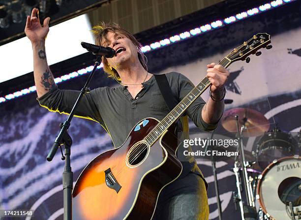 Singer/Guitarist John Rzeznik of The Goo Goo Dolls performs during the California Mid-State Fair on July 21, 2013 in Paso Robles, California.
