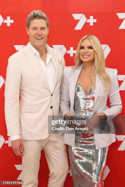 Dr Chris Brown and Sonia Kruger attend the Channel 7 Upfront at ICC Sydney on October 18, 2023 in Sydney, Australia.