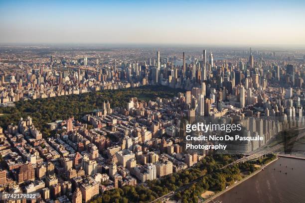 aerial view of new york city, usa - new york vacation rooftop stock pictures, royalty-free photos & images
