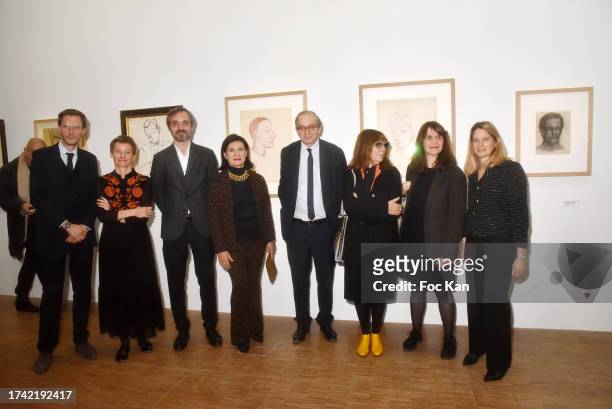 Musee National d’Art Moderne president Xavier Rey, exhibition curators Anne Lemonnier And Johan Popelard, Paloma Picasso, Centre Pompidou President...