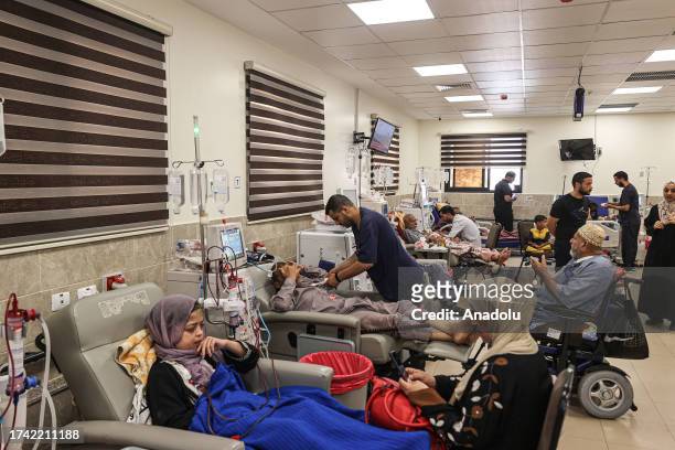 Patients receiving treatments on dialysis units, are deprived of necessary treatment due to power crisis and lack of medicines as Israeli forces...