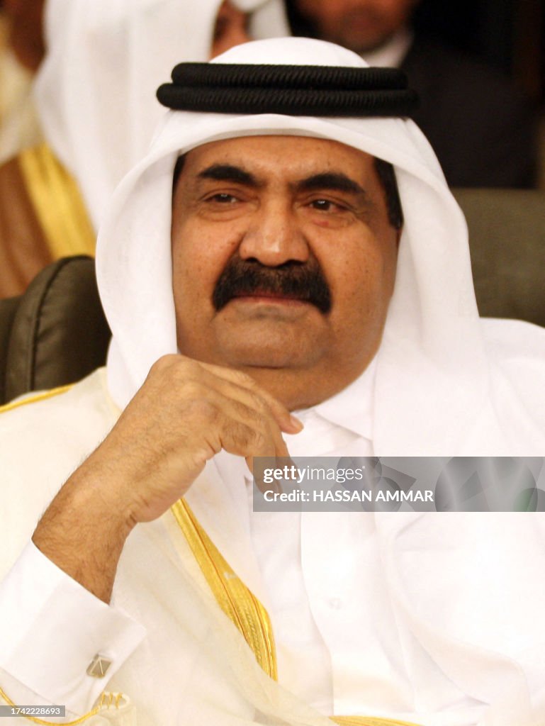 Qatar's Emir Sheikh Hamad bin Khalifa alThani attends the opening