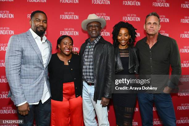 Michael Jai White, Angelique Jackson, Glynn Turman, Erica Ash and Chris Browning attend the SAG-AFTRA Foundation Conversations - "Outlaw Johnny...