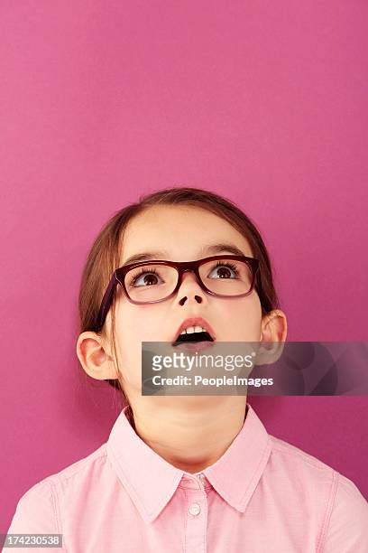 childlike wonder - girl open mouth bildbanksfoton och bilder