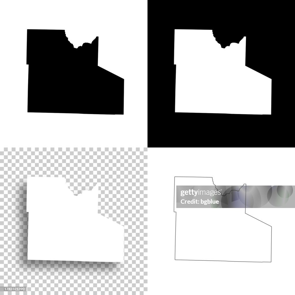 Laclede County, Missouri. Maps for design. Blank, white and black backgrounds