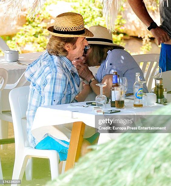 Raphael and Natalia Figueroa are seen on July 9, 2013 in Ibiza, Spain.