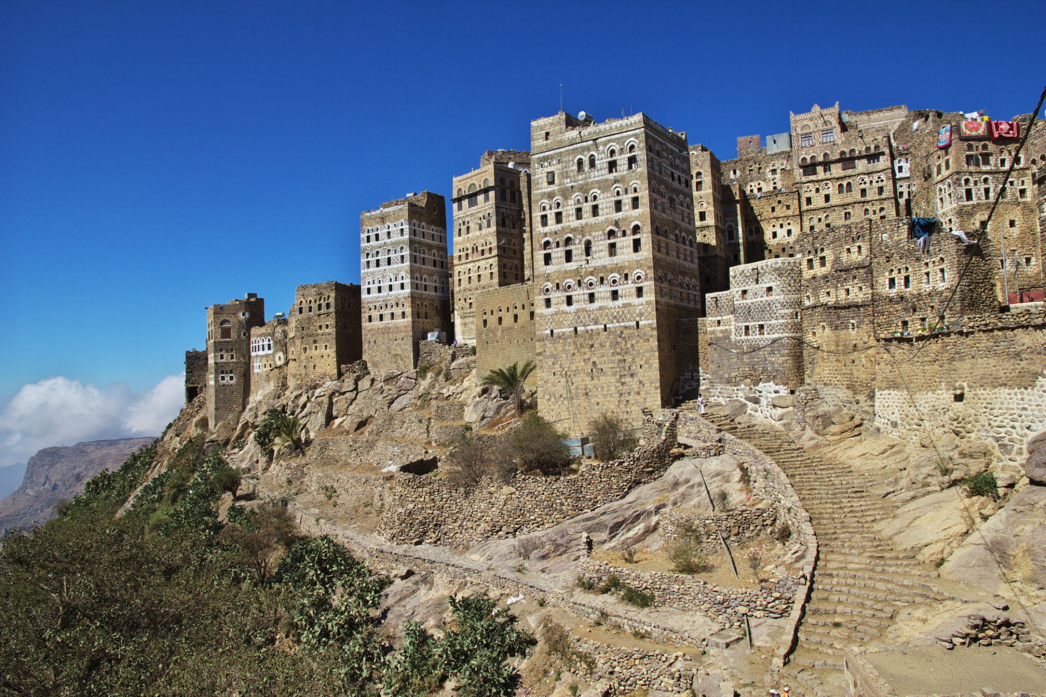 Al Hajjarah village in mountains, Yemen Al Hajjarah village in mountains, Yemen