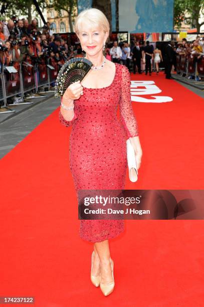 Dame Helen Mirren attends the European premiere of 'Red 2' at The Empire Leicester Square on July 22, 2013 in London, England.