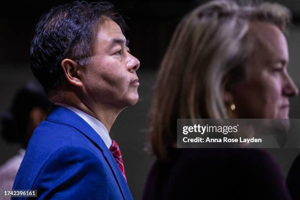 Rep. Ted Lieu attends a press conference at the US Capitol on October 24, 2023 in Washington, DC.