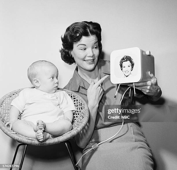 Pictured: Actress Nanette Fabray with son Jamie MacDougal in 1959 --