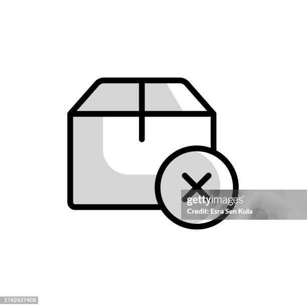 order rejected universal line icon design with editable stroke. suitable for web page, mobile app, ui, ux and gui design. - system failure stock illustrations