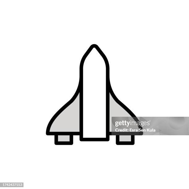 spaceship universal line icon with editable stroke. suitable for web page, mobile app, ui, ux and gui design. - rocket white background stock illustrations