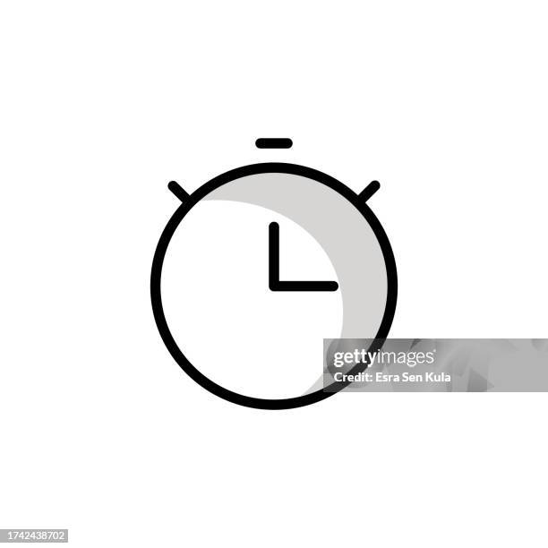 stopwatch universal line icon design with editable stroke. suitable for web page, mobile app, ui, ux and gui design. - race start lights stock illustrations