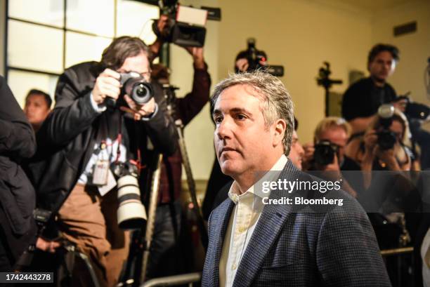 Michael Cohen, former personal lawyer to US President Donald Trump, at New York State Supreme Court in New York, US, on Tuesday, Oct. 24, 2023....