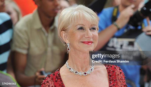 Dame Helen Mirren attends the European Premiere of 'Red 2' at Empire Leicester Square on July 22, 2013 in London, England.