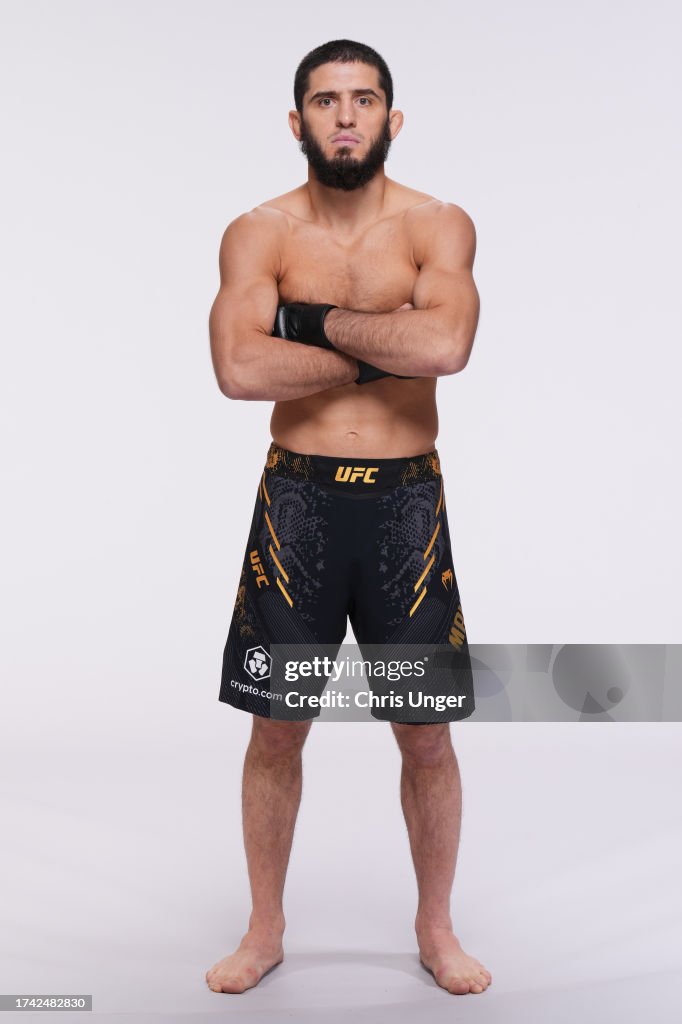 Islam Makhachev poses for a portrait during a UFC photo session on ...