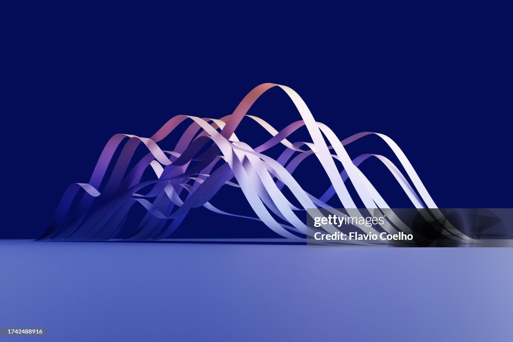 Elegant wave graph - low angle view