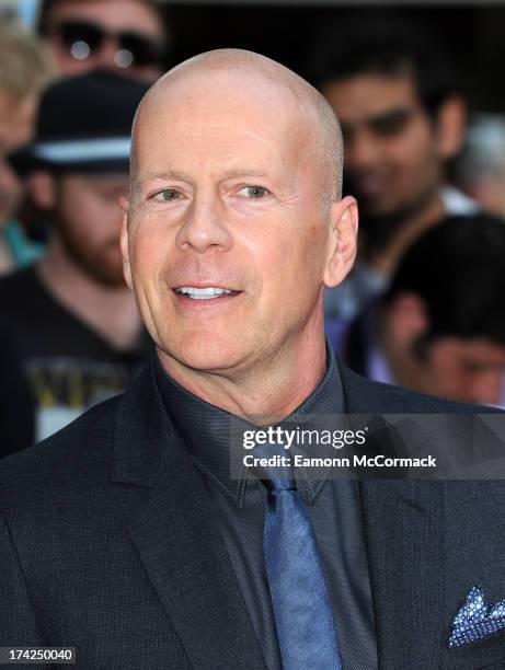 Bruce Willis attends the European Premiere of 'Red 2' at Empire Leicester Square on July 22, 2013 in London, England.
