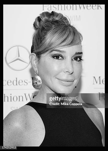 Personality Marysol Patton seen during Mercedes-Benz Fashion Week Swim 2014 at the Raleigh Hotel on July 21, 2013 in Miami Beach, Florida.