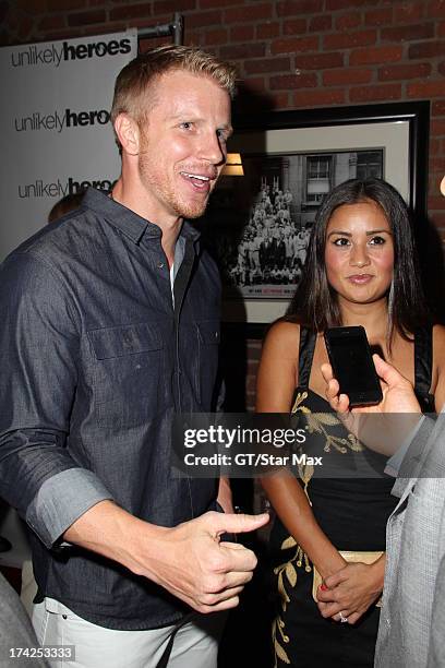 Catherine Giudici and Sean Lowe as seen on July 18, 2013 in Los Angeles, California.