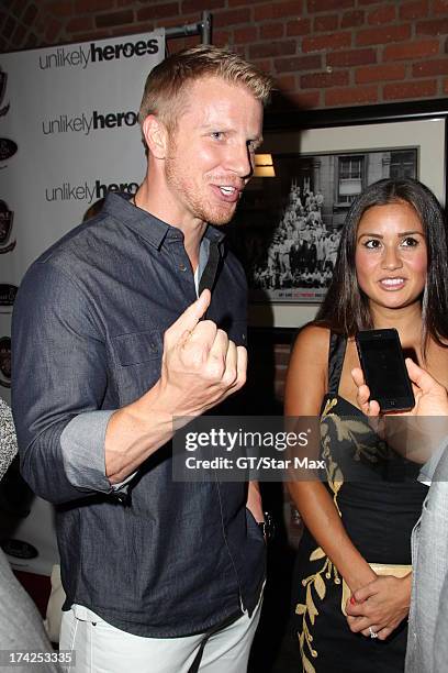 Catherine Giudici and Sean Lowe as seen on July 18, 2013 in Los Angeles, California.