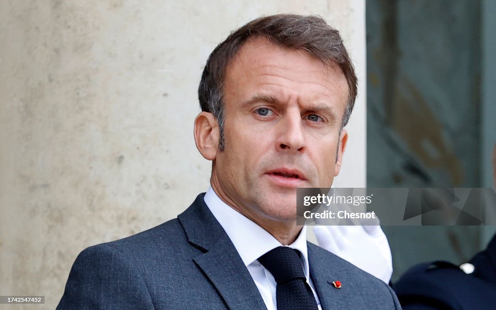 French President Macron Hosts Prime Minister Of Estonia Kaja Kallas In Paris