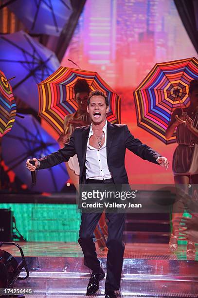 Marc Anthony performs onstage during the Premios Juventud 2013 at Bank United Center on July 18, 2013 in Miami, Florida.