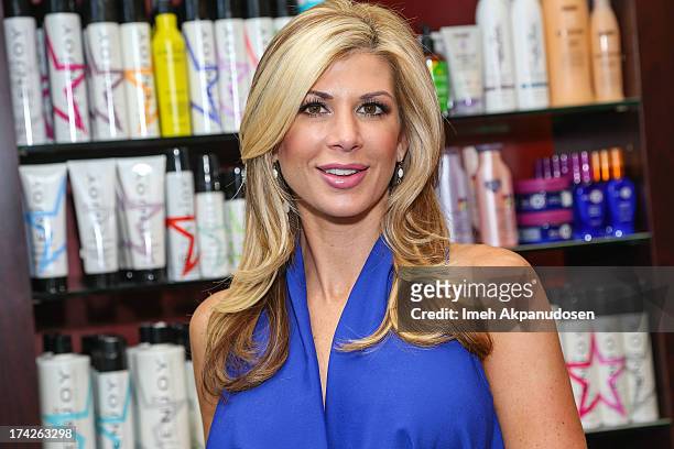 The Real Housewives Of Orange County' star Alexis Bellino visits a hair salon on July 22, 2013 in Anaheim, California.