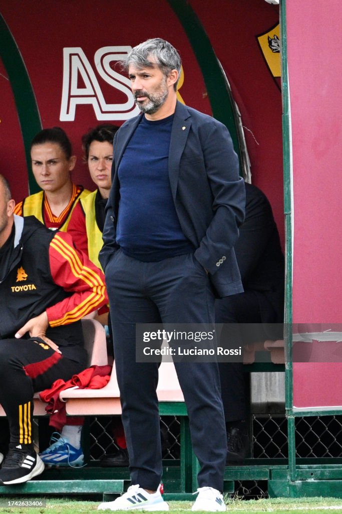 As Roma Coach AS Roma coach Alessandro Spugna during the UEFA Champions League ...