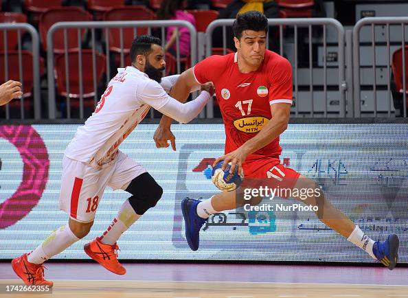 Behgol Rahnama Ahmed of Bahrain and RAHNAMA FALAVARJANI Mehran of Iran during the ...