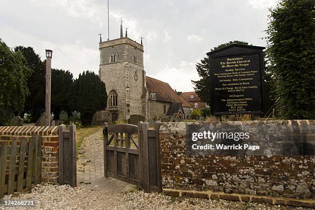 St. Mary the Virgin Parish Church in the Duchess of Cambridge's hometown of Bucklebury, on July 23, 2013 in Bucklebury, England. Catherine, Duchess...
