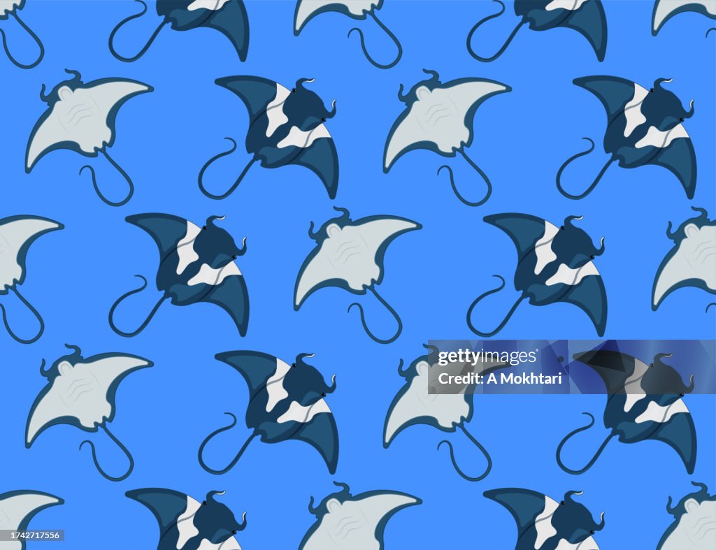 Ray fish repeating pattern texture.