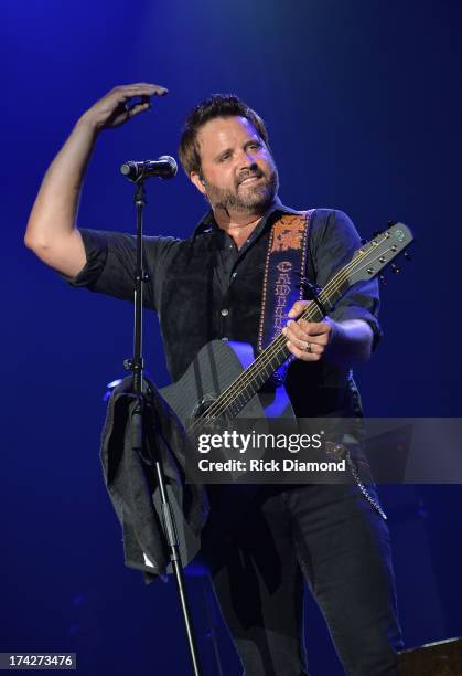 Randy Houser performs as part of Dierks Bentley & Friends comes home and sell out The Country Cares Concet raising over $400,000.00 To Benefit the...