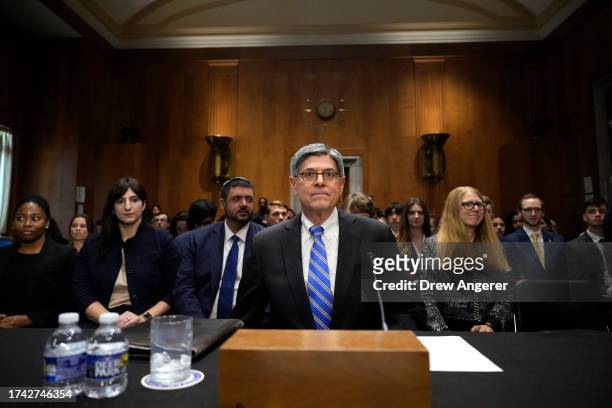 Jack Lew, President Joe Biden’s nominee to be the U.S. Ambassador to Israel, testifies during a Senate Foreign Relations Committee confirmation...