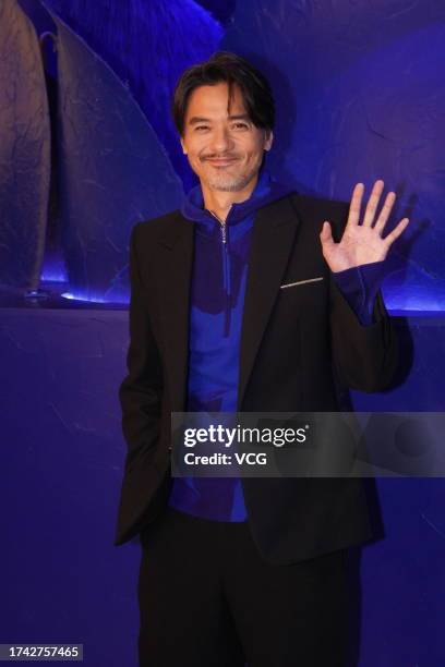 Actor Stephen Fung Tak-lun attends the opening ceremony of Burberry pop-up store on October 16, 2023 in Hong Kong, China.