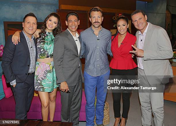 Raul Gonzalez, Ana Patricia, Johnny Lozada, Jason Sudeikis, Karla Martinez and Alan Tacher visits Univisions Despierta America at Univision...
