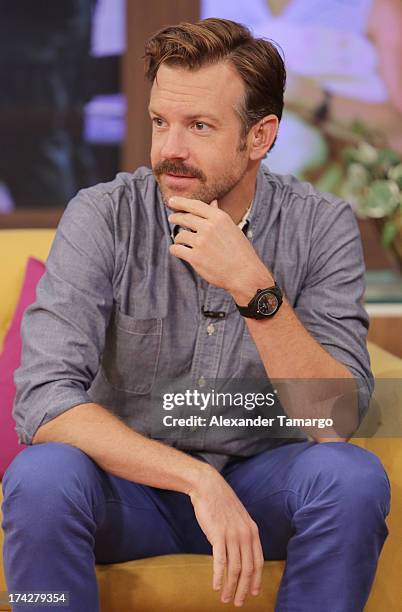 Actor Jason Sudeikis visits Univisions Despierta America at Univision Headquarters on July 23, 2013 in Miami, Florida.