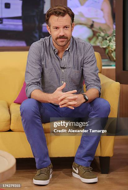 Actor Jason Sudeikis visits Univisions Despierta America at Univision Headquarters on July 23, 2013 in Miami, Florida.