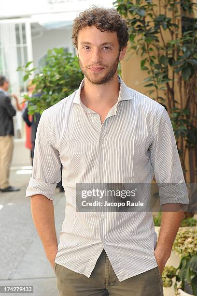 Josafat Vagni attends "Vent'Anni Prima" Press Conference on July 23, 2013 in Milan, Italy. Vanity Fair and Rai Fiction present today the first mag...