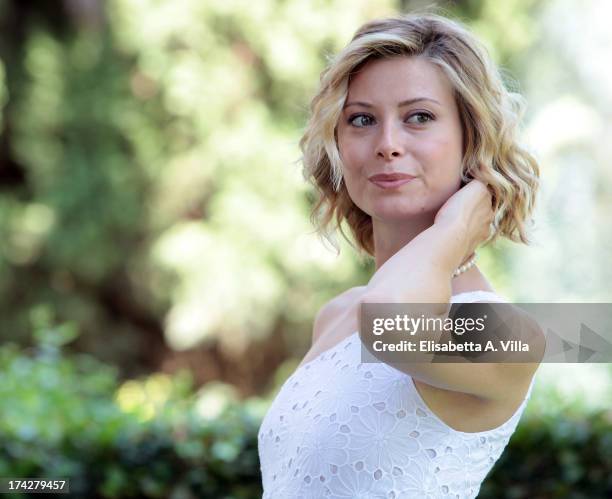 Actress Euridice Axen attends 'La Tre Rose Di Eva 2' photocall at Mediaset Studios on July 23, 2013 in Rome, Italy.