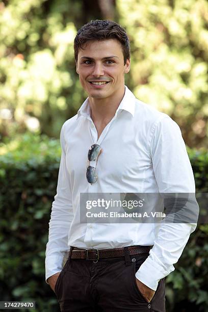 Actor Domenico Balsamo attends 'La Tre Rose Di Eva 2' photocall at Mediaset Studios on July 23, 2013 in Rome, Italy.