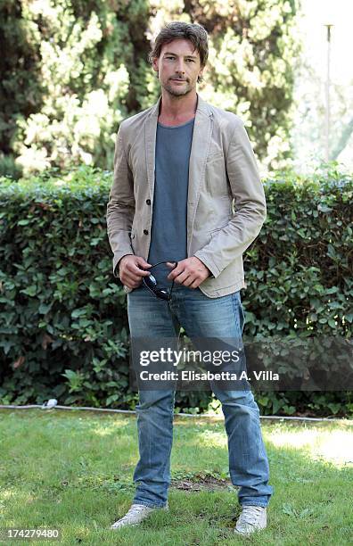 Actor Roberto Farnesi attends 'La Tre Rose Di Eva 2' photocall at Mediaset Studios on July 23, 2013 in Rome, Italy.