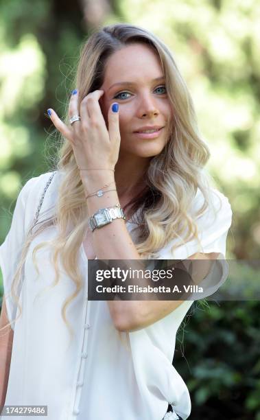 Actress Victoria Larchenko attends 'La Tre Rose Di Eva 2' photocall at Mediaset Studios on July 23, 2013 in Rome, Italy.