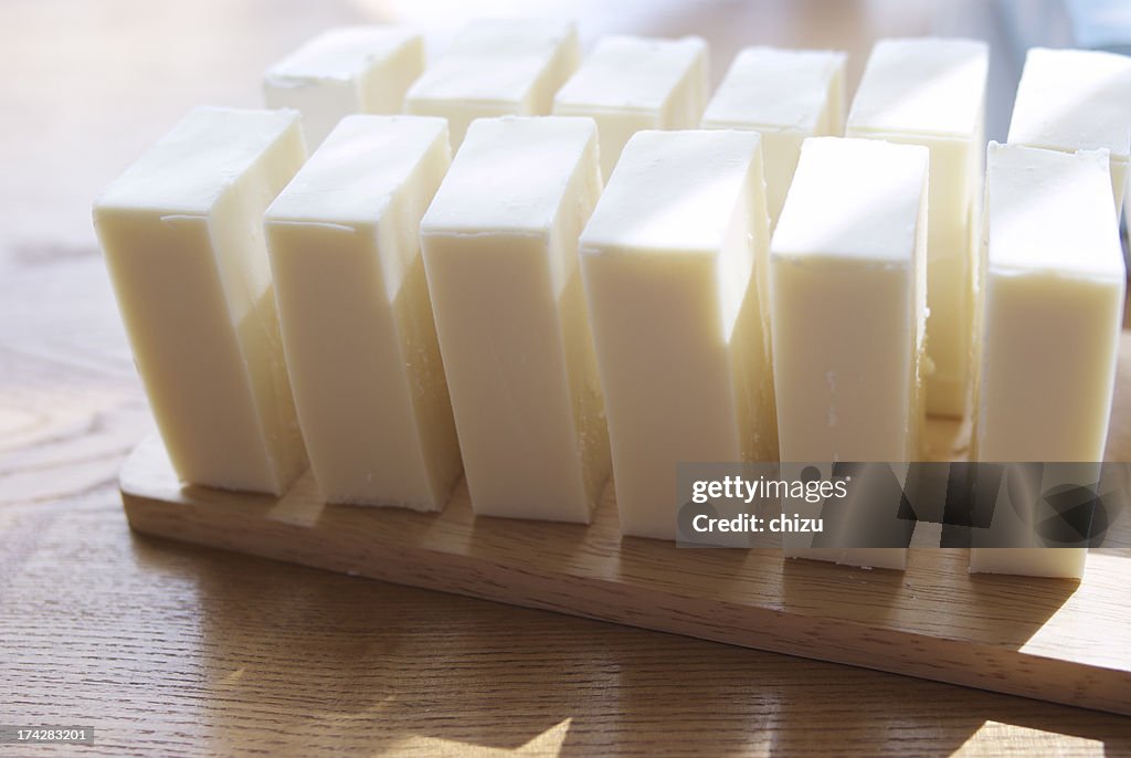 Handmade white soap