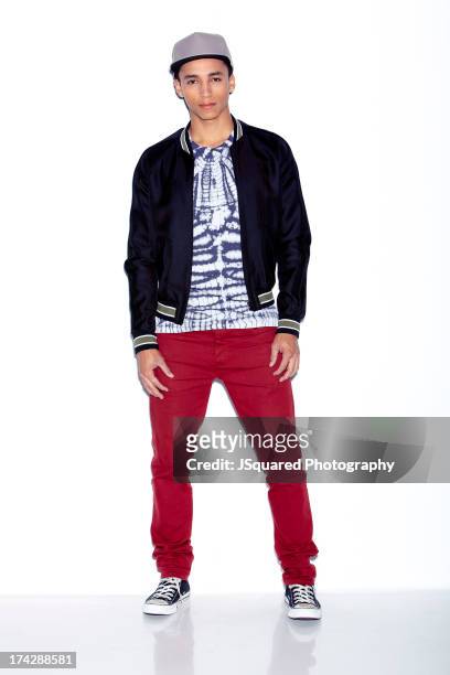 Pro Skater Nyjah Huston is photographed for Self Assignment on April 11, 2013 in Los Angeles, California.