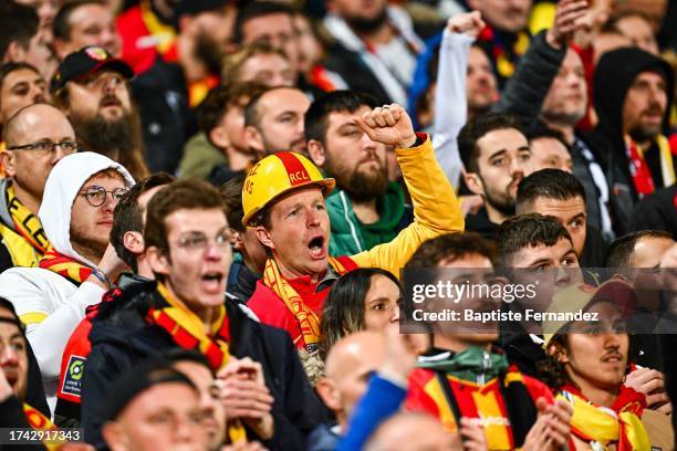 Fans during the UEFA Champions League Group B match between Racing Club de Lens and Philips Sport Vereniging at Stade Felix Bollaert on October 24,...