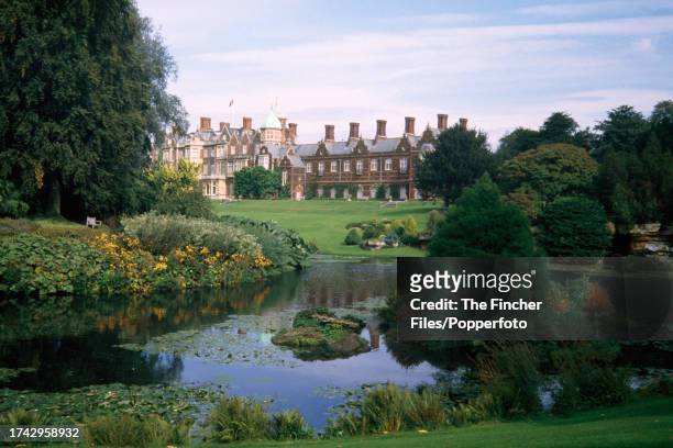 Sandringham House, a royal residence in Norfolk, circa 1988.