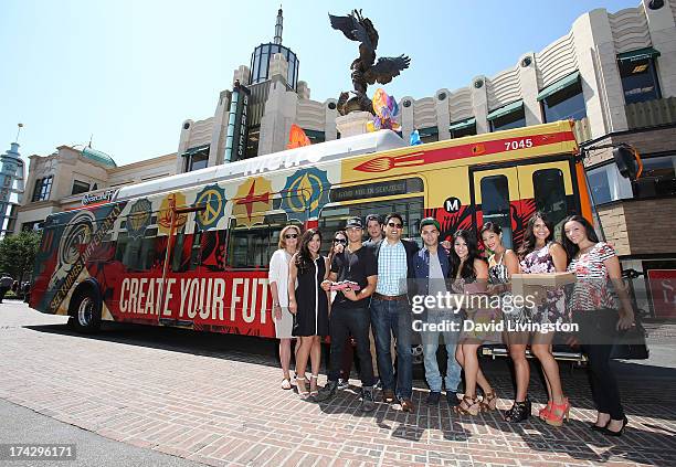 Fund CEO Megan Chernin, actress Alicia Sixtos, LA Fund's Leigh Vales, actors Hector David Jr. And Jorge Diaz, LA Fund Executive Director for Public...