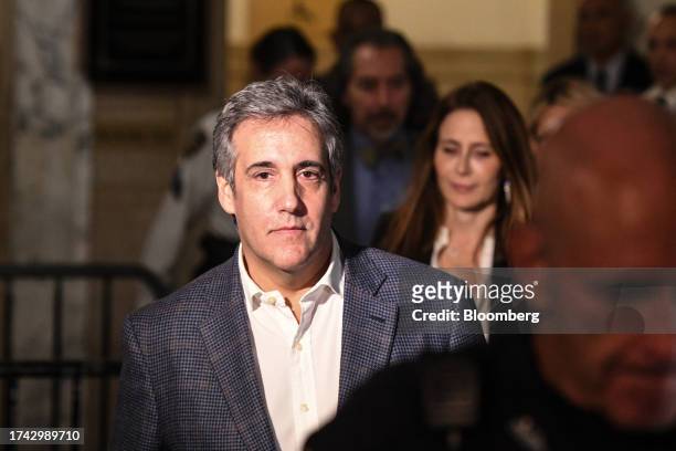 Michael Cohen, former personal lawyer to US President Donald Trump, at New York State Supreme Court in New York, US, on Tuesday, Oct. 24, 2023....
