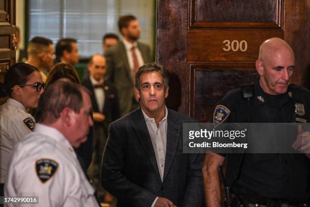 Michael Cohen, former personal lawyer to US President Donald Trump, at New York State Supreme Court in New York, US, on Tuesday, Oct. 24, 2023....
